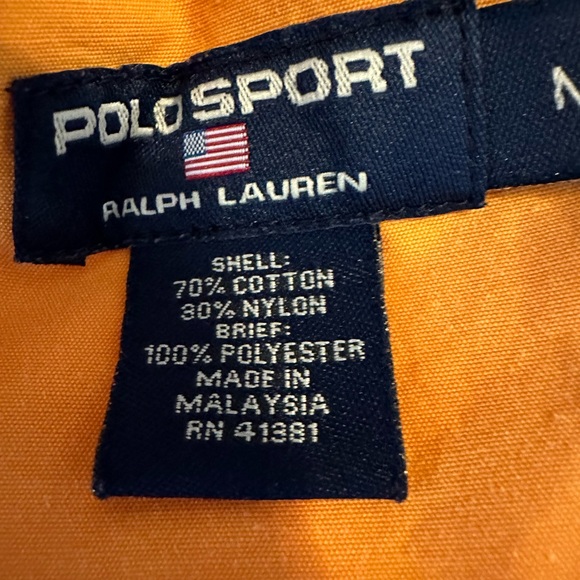 VTG 90's Ralph Lauren Polo Hawaiian style Lined Swim Trunks Men's M Shorts logo - Picture 8 of 12
